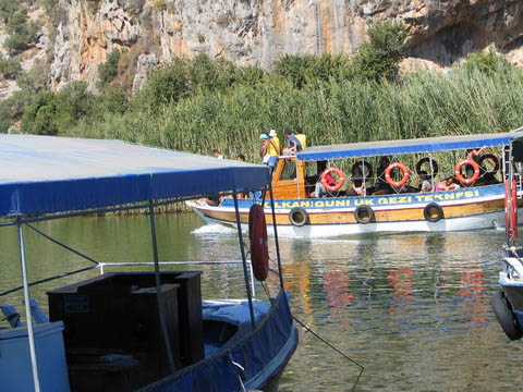 Ferry tour boat at Dalyan