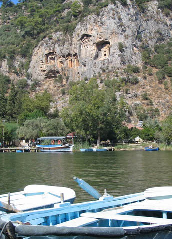 Lycian Tomb clif over water