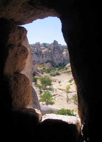 Looking out Window in Cappadocia